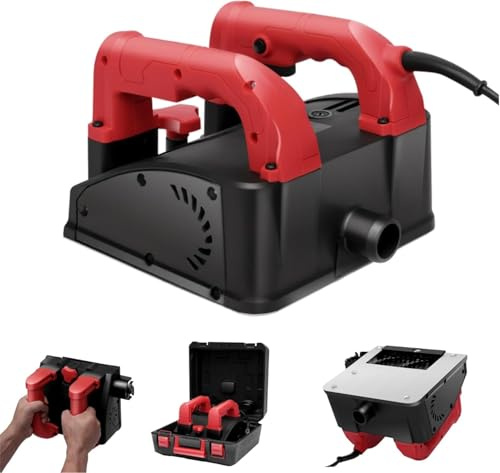 Fresadora de hormigón de 1600 W y 4000 rpm con aspirador integrado; para renovación de paredes, hormigón, yeso, mortero, cal y pintura vieja(Putty Kit)