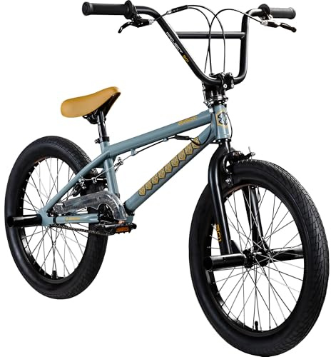 Bullseye Project 301 BMX für Mädchen Jungen 145 cm mit 2 Pegs und 360° Rotor, Einsteiger Fahrrad 20 Zoll Kinder Jugendliche Unisex mit Bremsen und Kettenschutz