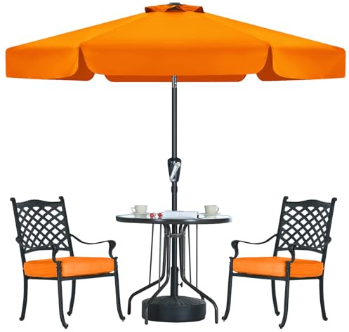 MasterCanopy Valance – Parasol de terrasse pour table d'extérieur (2,3 m, orange)