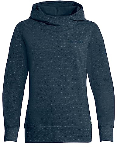 VAUDE Damen Kapuzenpullover Tuenno Hoody, pflegeleicht und schnelltrocknend, Dark sea, 44
