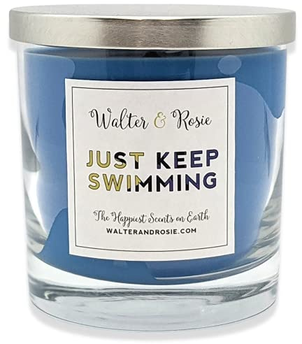 Walter & Rosie - Just Keep Swimming Soy Wax Blend Candle - 11 oz, Up to 40 Hrs Long Lasting, Highly Scented - Inspired by Nemo