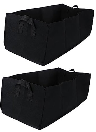 Yardenfun 2stücke Pflanztasche Aus Stoff Zum Bepflanzen Für Gemüse Und Erdbeeren Mit Griffen Für Garten Und Balkon Wiederverwendbar Für Platzersparnis