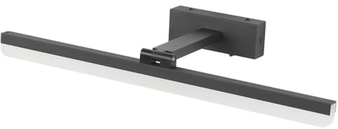 LED Spiegelleuchte Modern IP44 Badleuchte Badlampe Wand, Wandleuchte Für Bad, Spiegellampen Badezimmer Aluminium Neutralweiß Licht Make-Up Spiegelschrank Beleuchtung 180° Drehbar,50CM,Schwarz