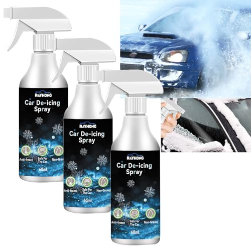 HGMZUOAI Car Windscreen De-Icer Spray, De-Icer for Car Windshield, De-Icer Spray for Car Windshield Wipers and Mirrors, Snow Melt Spray, Fast