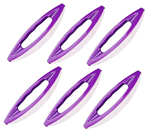 Finger Nail Buffer 6pcs Purple Plastic Abs Polishing Tool