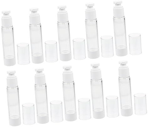 VINTORKY 10pièces Bouteilles De Lotion Transparentes Flacons De Voyage Étanches Rechargeables Et Pratiques pour Cosmétiques Et Soins Peau