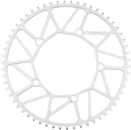 wanhaoaony Fahrradkettenblätter Klappfahrrad schmale breite Zähne 130BCD Kettenblatt 46 48 50 52 56 58T Kettenrad Aluminiumlegierung BMX Fahrrad Kurbelgarnitur Kettenblatt (Color : 58T Silver)