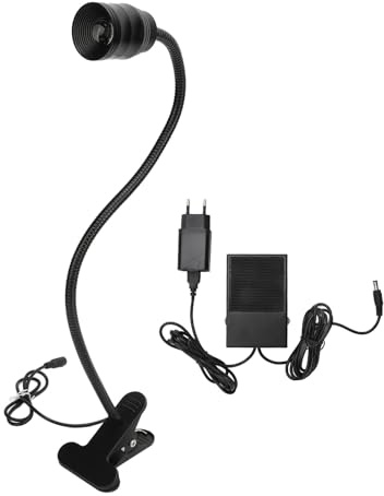 Brrnoo Extensiones de Pestañas Lámpara UV, Lámpara de Secado de Pegamento para Pestañas, Clip en Cuello de Cisne Curado Lash Lámpara UV con Control de Pedal para
