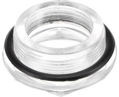 QUARKZMAN Spia Olio Compressore Aria Vetro M36 x 1.5mm Maschio Filettato Liquido Plastica Olio Livello Vista Indicatore Esagonale Finestra con O-Ring per Raccordi Serbatoi, Trasparente
