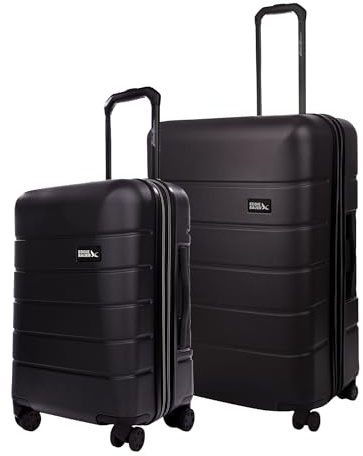 Eddie Bauer Glacier Hardside Spinner Durable PC/ABS Construction 2-Piece Set Suitcase Luggage, Carbon