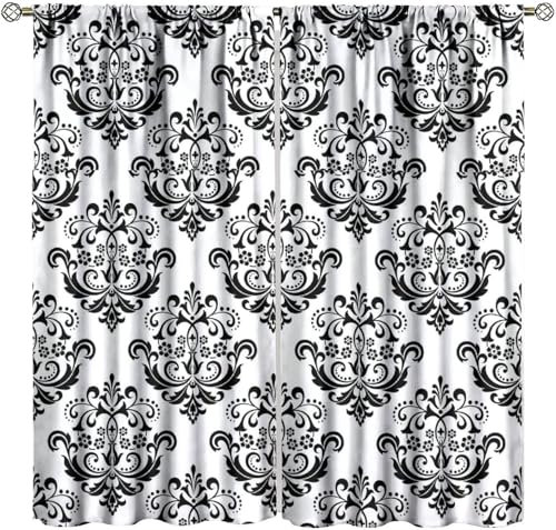 Kinder Verdunkelungsvorhänge Retro-Muster 3D Polyester Ösen Vorhang, Für Wohnzimmer Schlafzimmer Kinderzimmer Junge Mädchen Zimmer Blickdicht Schallschutzvorhänge 2Er Set 300 (B) X 280 9426352330632