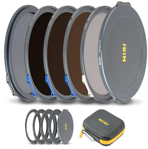 NiSi JetMag Pro Landscape ND Kit 82MAG Magnetic Filters - Includes Full Spectrum Neutral Density 3/6/10 Stops, True Color CPL, 67mm/72mm/77mm/82mm Adaptors, Two Front Caps, Back Cap, Caddy Pouch