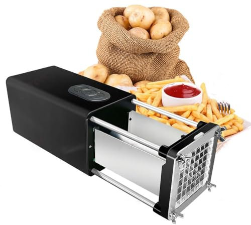 Kommerzieller Elektrischer Pommes-Frites-Schneider, Multifunktionaler Elektrischer Gemüseschneider Für Den Heimgebrauch Zum Schneiden In Streifen Abschnitte Würfel Und Pommes-Frites-Schneidemaschine