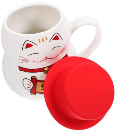 Ciieeo Taza Creativa Navideña de Cerámica Taza de Desayuno con Dibujos Animados Adorable para Navidad de Cerámica para Té y Leche Estilo Aleatorio