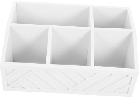 Caja de almacenamiento de madera para bolsas de té y condimentos, contenedor de cajón de té blanco para paquetes de azúcar, bolsas de té y paquetes de condimentos, solución de almacenamiento