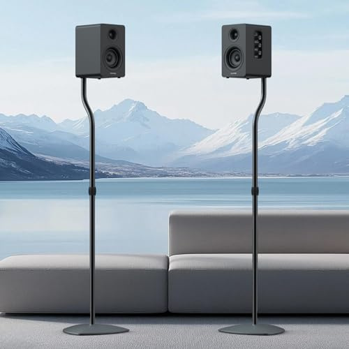 Anautin Par de Soportes universales para Altavoces, satélite y estantería, 28-38 Pulgadas, Ajustable, Soporte de Altavoz de Sonido Envolvente para Cine en casa, Compatible con Sony/Bose/JBL/Sonos