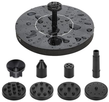 Fontana a vasca per uccelli - fontana solare per esterni, fontana solare per esterni | pompa per fontana galleggiante, pompa per acqua per vasca per uccelli, giardino, acquario, funzione di accumulo d