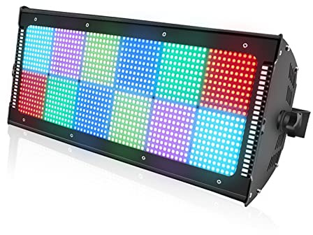Luz Discoteca, 1200 LED RGB Profesión Efecto de iluminación estroboscópica de escenario Festival de música Club de bar DJ Disco Fiesta de vacaciones Flash Show Light