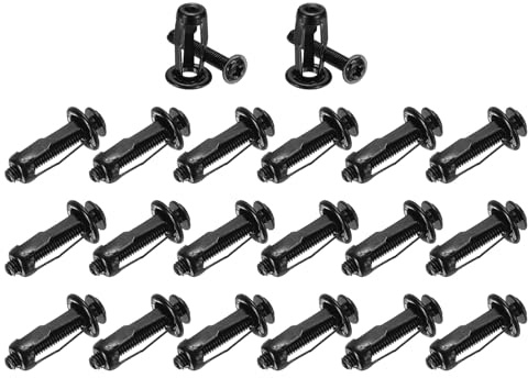 M METERXITY 20 Pcs M4 x 20 Set Di Ancoraggi Per Porte Cave Con Dadi A Petali Bulloni Di Espansione Dado Di Serraggio Per Pareti Cave/Rivestimenti In Alluminio/Tubi In Acciaio[Nero]