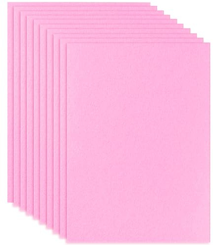 10 Stück Bastelfilz Rosa, Filzstoff A4 20x30cm, 1 mm Filz Blätter zum Basteln, Große Vliesstoff Stoff Filzplatten, Polyester Felt Fabric für DIY Handwerk, Nähen, Bastelprojekte, Dekoration