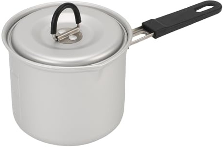 AMAKO Petit Pot à Lait en Aluminium, Pot de Camping Pliable à Chauffage Rapide pour Randonnée et Plein Air, Mini Casserole Légère et Multifonctionnelle pour Sac à Dos