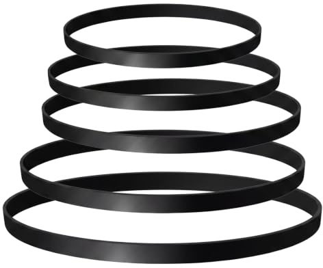 Kyuionty 5Pcs Turntable Belts, 5 Sizes 128-300mm Record Player Rubber Belts