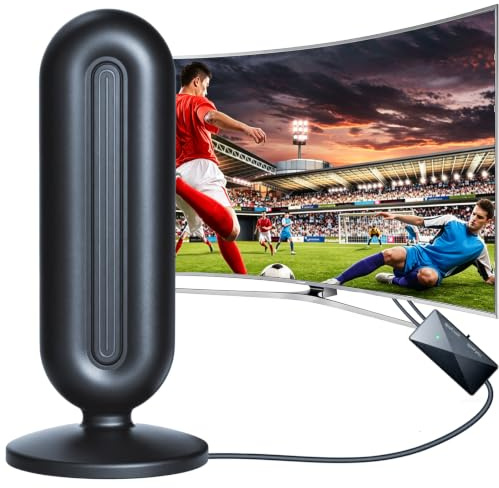 CSUXYD Indoor TV Aerial,Freeview Indoor Aerial for Smart Tv,16.5ft Cables | Strong Magnetic BaseTV Aerials Indoor, Easy Installation, 360° Long Range Reception, Compatible with All Smart TVs