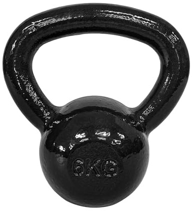 Amazon Basics Cast-Iron Kettlebell, 6kg, Black