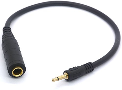 Tomost DC 3.5mm to 6.35mm Mono Cable (30cm) | 6.35mm 1/4 inch Mono Jack Socket to 3.5mm 1/8 Mono Jack Plug Audio Adapter Converter Cord 1Ft (Single Channel)