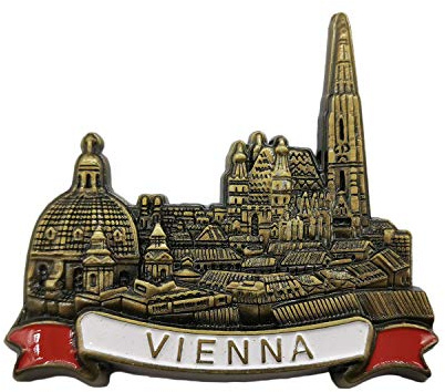 Österreich Wien 3D Kühlschrankmagnet Souvenir Metal Collection, Wien Kühlschrankmagnet Geschenk Magnetic Sticker Home Küche Dekoration