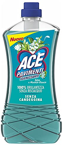 ACE Pavimenti Igienizzante Talco e Muschio Bianco, Senza Candeggina, Maxi Formato - 1000 ml