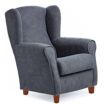Gasten a gusto Sillon orejero Marengo con Diferentes Patas de Colores y Altura (7 cm, Cerezo)