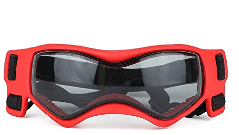 Hundebrille, Mode Hunde Schutzbrille, Anti-UV/Wasserdicht/Winddicht/Einstellbar Sonnenbrille für Kleine und Mittlere Hunde
