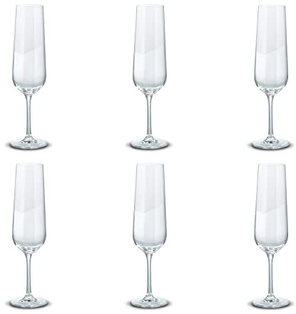 Peill+Putzler Germany 6er-Set Sektkelche, 220 ml Volumen, Stabiler Fuß