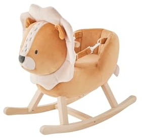 NOUKIE'S - Bascule pour bébé - Lion Babou - À partir de 10 Mois - avec Ceinture de sécurité