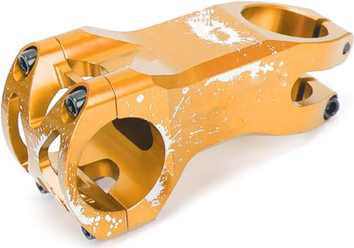 MIFANI Mountainbike-Lenker 31,8 Fahrradvorbau Kurzer Lenkervorbau 70 mm Langlebiger und Leichter Fahrradvorbau aus Aluminiumlegierung for die meisten Fahrräder und Rennräder (Color : Gold)