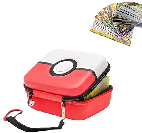 Estuche para 400 Cartas con 100 Cartas Incluidas (20 cartas GX y 80 cartas EX brillantes) Carcasa Rígida para Cromos Coleccionables.