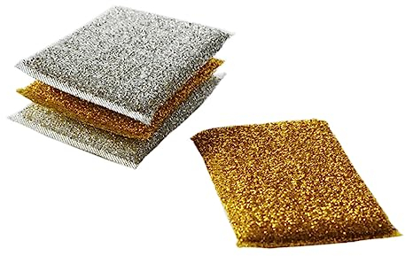 24 Stück Küchenschwämme Silber, Kratzfreie Scheuerschwämme aus Schwamm