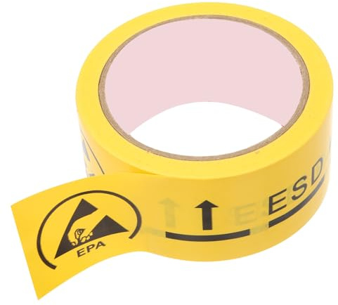 GLEAVI Statisches Sensitives Warnband 3.86In X 7.87Ft Selbstklebendes Esd Klebeband Für Elektronische Verpackungen Und Sicherheitswarnung