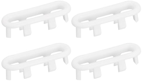 QUARKZMAN Copertura per Scolo Lavello, 4 Pezzi ring di Scolo Lavello 47.8x13.6mm Ovale Copertura Foro di Scarico Bagno Cucina Inserto in Tappi, Bianco