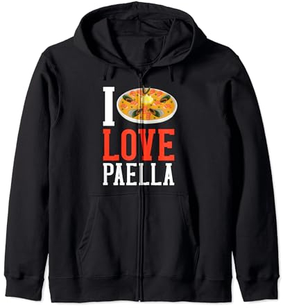 Paella Spain Valenciana Pan Spanish Food Zip Hoodie