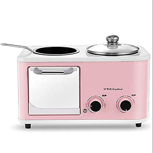 Toastie Machine Mini Horno Máquina De Desayuno Cuatro En Uno, Horno Eléctrico Tostadora Sandwichera Cocina Versátil Temperatura Ajustable Función De Temporizador Accesorios Incluidos