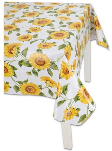 Casatessile Tovaglia plastificata Italiana Fiori E Foglie Tovaglia Cerata, Tovaglia Plastica - VAR. 1, 6 posti 140x180 cm.