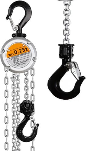 SNBGRYE Small Chain Hoist, Portable Lifting Zipper, With 2 360° Swivel Hooks, 3 M Single Chain, For Lifting Goods In Garage Factory Dock,500KG