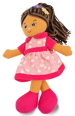 Teorema - Carlotta Bambola di Pezza Mulatta, Bambola Stoffa, Giocattolo per bambini, Altezza 30cm