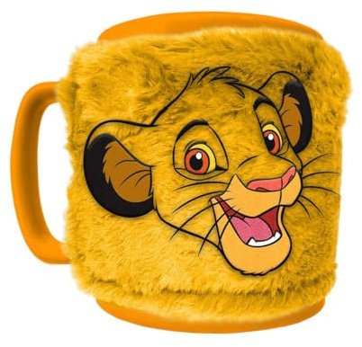 Pyramid internationell lejonkungen (Simba leende ansikte) luddig mugg, 440 ml 440 ml 440 ml - mysig och charmig mugg med avtagbar ärm för lejonkungens fans med Simba, en storlek
