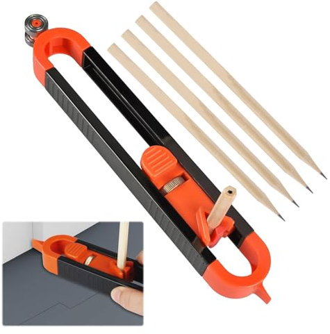 Scribe Tool,5Pcs Multi Functional Scribing Tool with Lock,Scribing Tool for Woodworking for Floor,Carpet,Tile Laying,Durable Adjustable Contour Gauge Laminate Flooring Tools