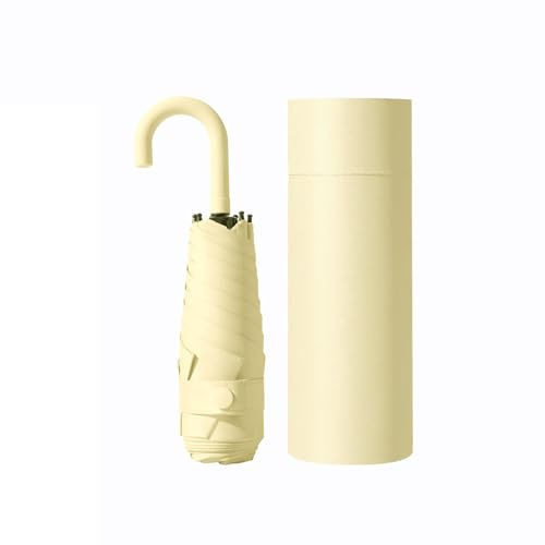 erised's bifrost Mini paraguas plegable de viaje con mango en forma de gancho, pequeño, portátil, con protección UV del 99,9%, lluvia y sol, ligero, de bolsillo pequeño o mochila para mujeres y niños