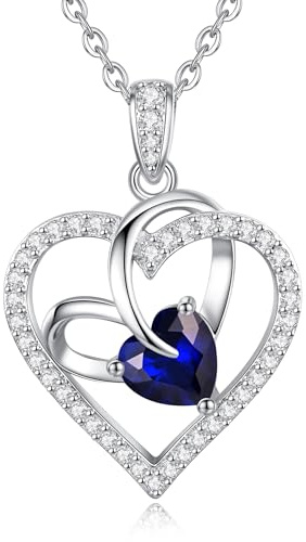 CDE Kette für Damen Ewigkeitsherz Herzkette Rosegold Rhodinierung Halskette | Geburtstags Geschenk für Frauen Geburtsstein Herz Anhänger Schmuck für Frauen Sie für Muttertag Valentinstag Weihnachten