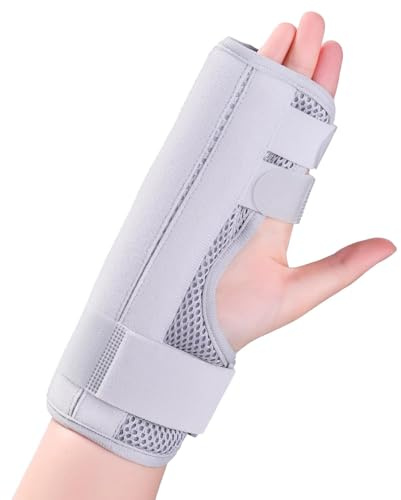 GRLEAYIE Férula estabilizadora de dedo, ortesis de mano para dedo en gatillo, fracturas y lesiones metacarpianas, soporte multifinger S